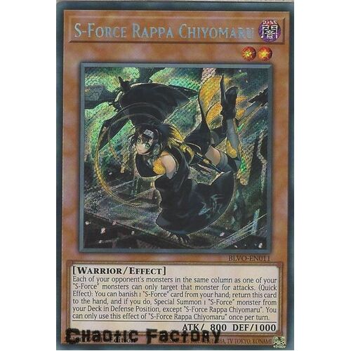 BLVO-EN011 S-Force Rappa Chiyomaru Secret Rare 1st Edition NM