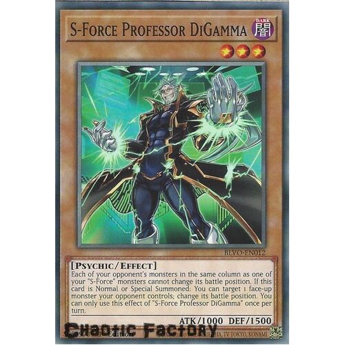 BLVO-EN012 S-Force Professor DiGamma Common 1st Edition NM