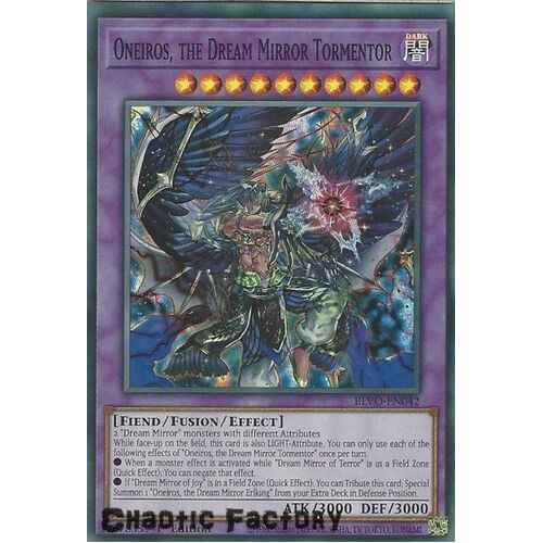 BLVO-EN042 Oneiros, the Dream Mirror Tormentor Super Rare 1st Edition NM