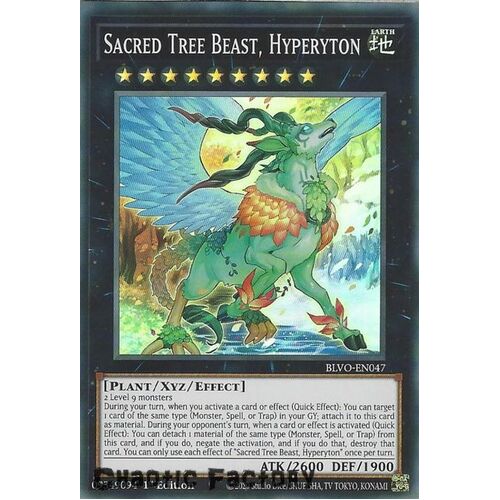 BLVO-EN047 Sacred Tree Beast, Hyperyton Super Rare 1st Edition NM