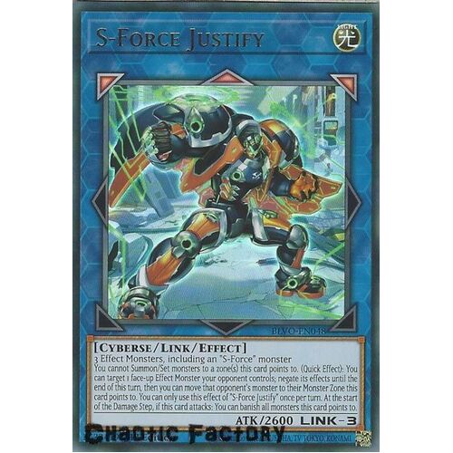BLVO-EN048 S-Force Justify Ultra Rare 1st Edition NM