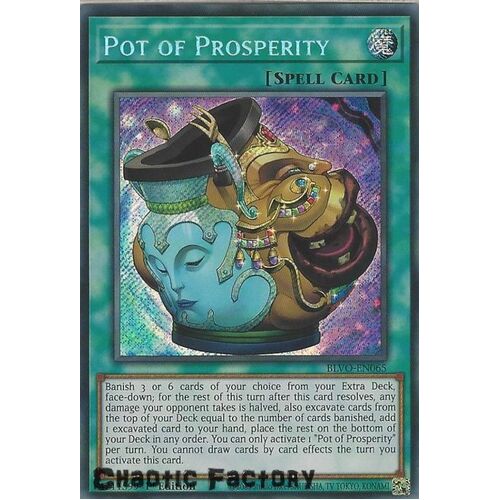 BLVO-EN065 Pot of Prosperity Secret Rare 1st Edition NM