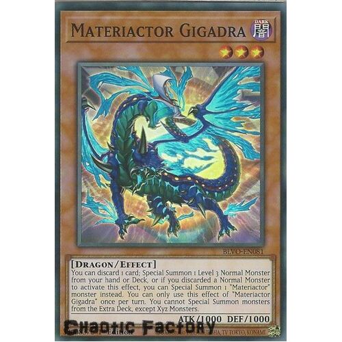 BLVO-EN081 Materiactor Gigadra Super Rare 1st Edition NM