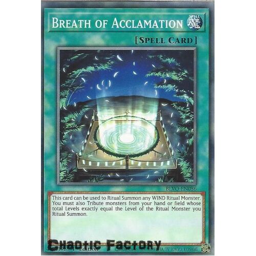 BLVO-EN086 Breath of Acclamation‎‎ Common 1st Edition NM