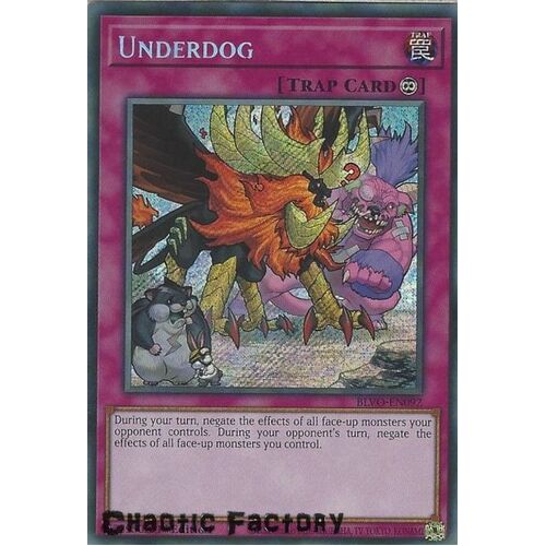 BLVO-EN092 Underdog Secret Rare 1st Edition NM
