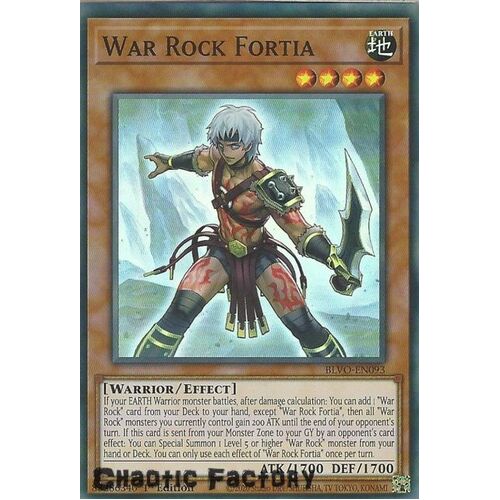 BLVO-EN093 War Rock Fortia Super Rare 1st Edition NM