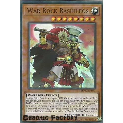 BLVO-EN097 War Rock Bashileos Ultra Rare 1st Edition NM