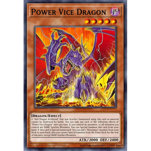 BLZD-EN002 Power Vice Dragon Secret Rare 1st Edition NM