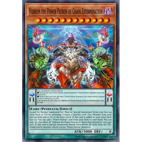 BLZD-EN010 Vidolium the Unstable Power Patron of Unity Super Rare 1st Edition NM