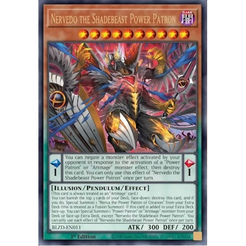 BLZD-EN011 Nervedo the Shadebeast Power Patron Ultra Rare 1st Edition NM