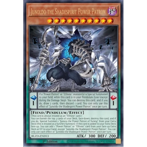 BLZD-EN013 Junoldo the Shadespirit Power Patron Ultra Rare 1st Edition NM