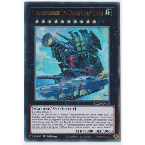 BLZD-EN043 Superdreadnought Rail Cannon Gustav Rocket Ultra Rare 1st Edition NM