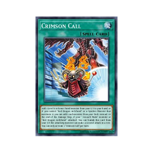 BLZD-EN052 Crimson Call Common 1st Edition NM