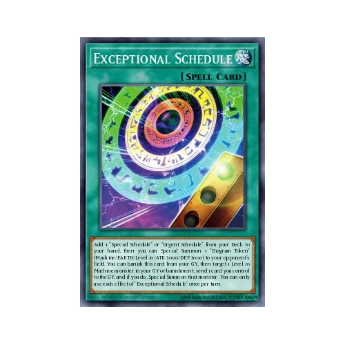 BLZD-EN054 Exceptional Schedule Secret Rare 1st Edition NM