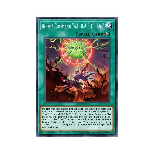 BLZD-EN058 DoomZ Command A.D.R.A.S.T.E.I.A."" Common 1st Edition NM