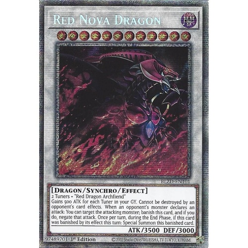 BLZD-EN101 Red Nova Dragon (alternate artwork) Starlight Rare 1st Edition NM