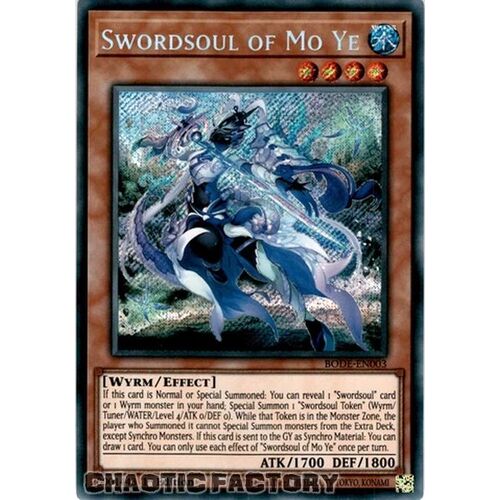 BODE-EN003 Swordsoul of Mo Ye Secret Rare 1st Edition NM