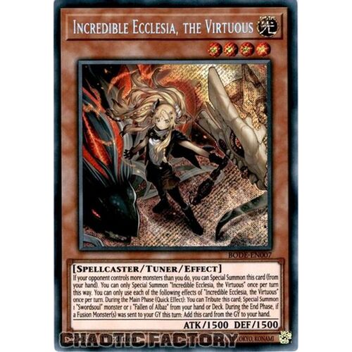 BODE-EN007 Incredible Ecclesia, the Virtuous Secret Rare 1st Edition NM