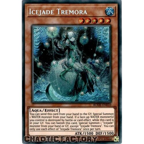 BODE-EN010 Icejade Tremora Secret Rare 1st Edition NM