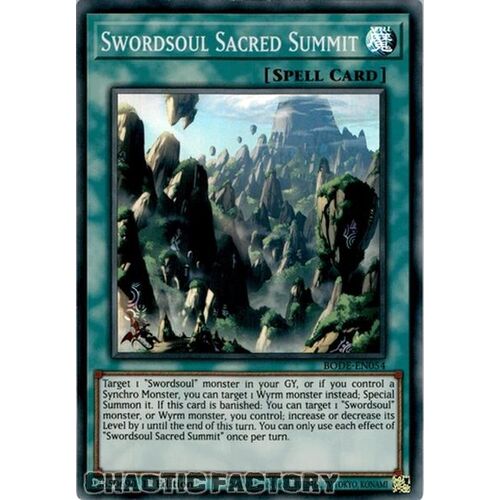 BODE-EN054 Swordsoul Sacred Summit Super Rare 1st Edition NM