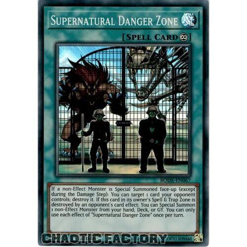 BODE-EN067 Supernatural Danger Zone Super Rare 1st Edition NM