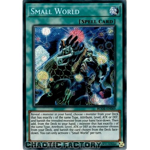 BODE-EN069 Small World Secret Rare 1st Edition NM