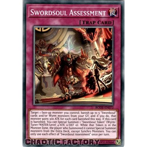 BODE-EN072 Swordsoul Assessment Common 1st Edition NM