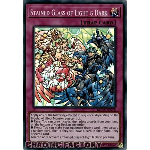 BODE-EN078 Stained Glass of Light & Dark Super Rare 1st Edition NM