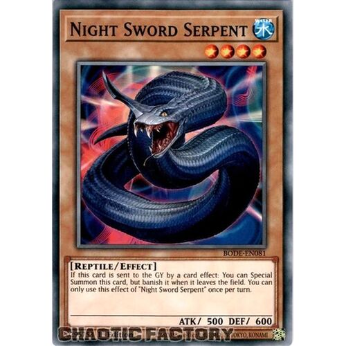 BODE-EN081 Night Sword Serpent Common 1st Edition NM