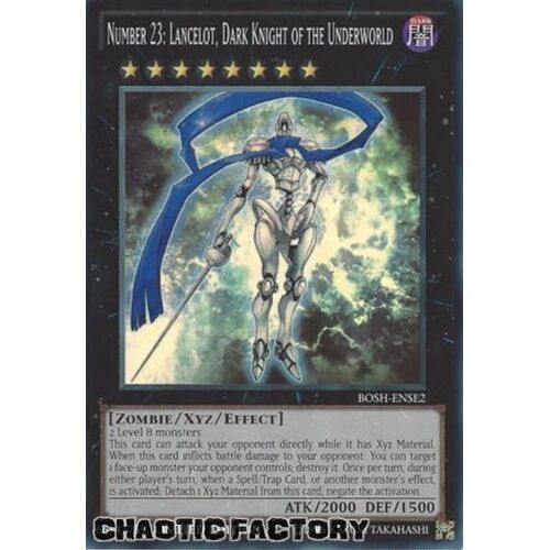 Number 23: Lancelot, Dark Knight of the Underworld BOSH-ENSE2 Super Rare NM