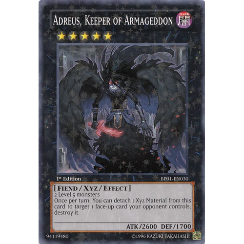 BP01-EN030 Adreus, Keeper of Armageddon Star Foil 1st Edition NM