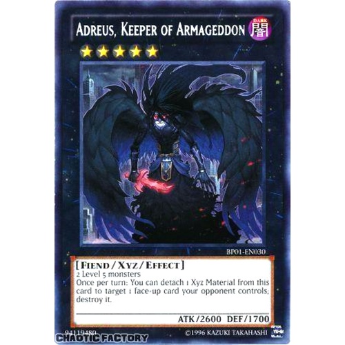 Adreus, Keeper of Armageddon - BP01-EN030 RARE UNL LP