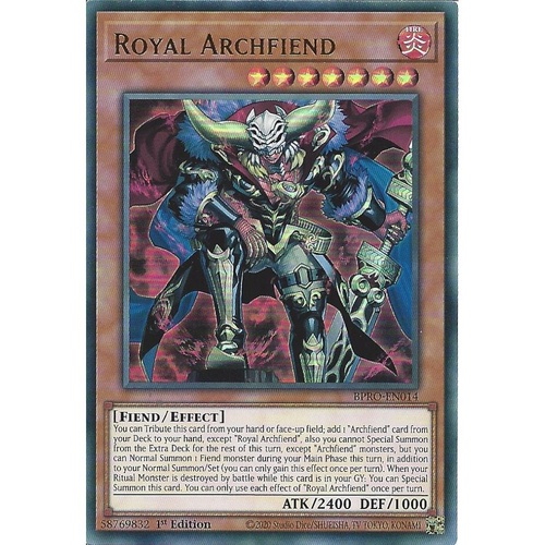 BPRO-EN014 Royal Archfiend Ultra Rare 1st Edition NM
