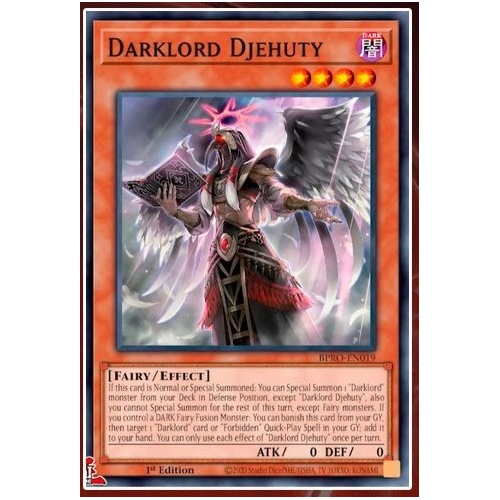 BPRO-EN019 Darklord Djehuty Super Rare 1st Edition NM