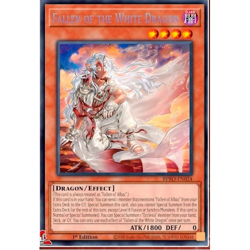 BPRO-EN024 Fallen of the White Dragon Secret Rare 1st Edition NM