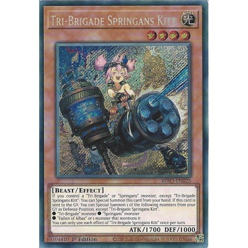 BPRO-EN025 Tri-Brigade Springans Kitt Secret Rare 1st Edition NM