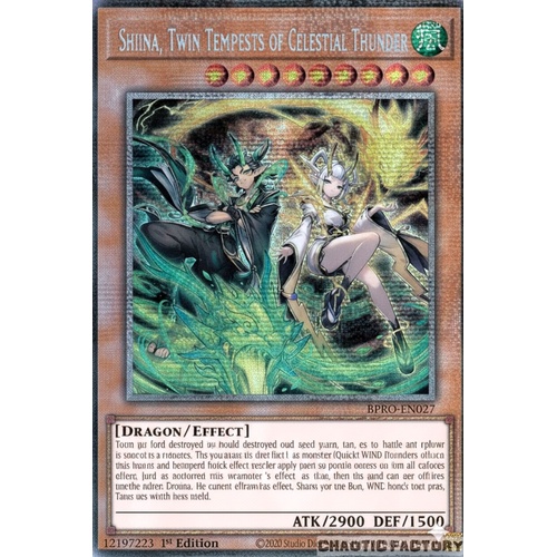 BPRO-EN027 Shiina, Twin Tempests of Celestial Thunder Starlight Rare 1st Edition NM