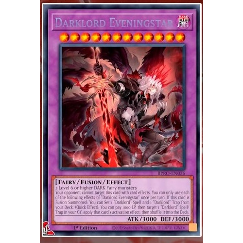 BPRO-EN036 Darklord Eveningstar Secret Rare 1st Edition NM