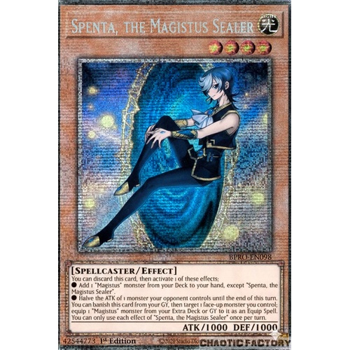 BPRO-EN098 Spenta, the Magistus Sealer Starlight Rare 1st Edition NM