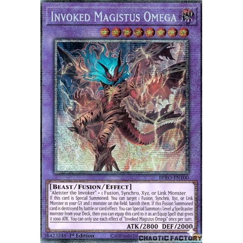 BPRO-EN100 Invoked Magistus Omega Starlight Rare 1st Edition NM