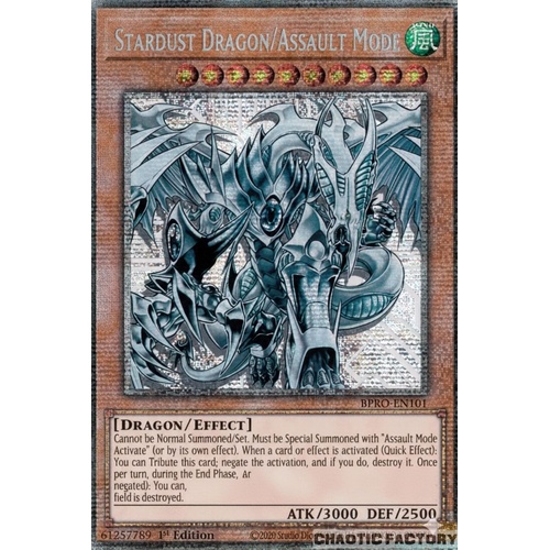 BPRO-EN101 Stardust Dragon/Assault Mode (alt artwork) Starlight Rare 1st Edition NM