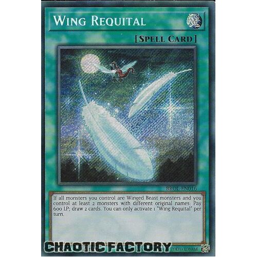 BROL-EN016 Wing Requital Secret Rare 1st Edition NM