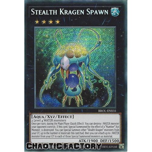 BROL-EN031 Stealth Kragen Spawn Secret Rare 1st Edition NM