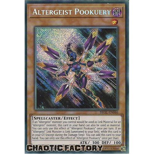 BROL-EN046 Altergeist Pookuery Secret Rare 1st Edition NM