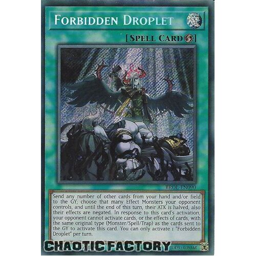 BROL-EN090 Forbidden Droplet Secret Rare 1st Edition NM