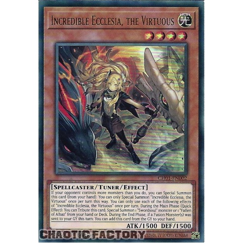 CH01-EN002 Incredible Ecclesia, the Virtuous Ultra Rare 1st Edition NM
