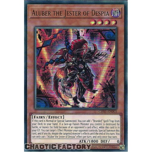 CH01-EN003 Aluber the Jester of Despia Ultra Rare 1st Edition NM