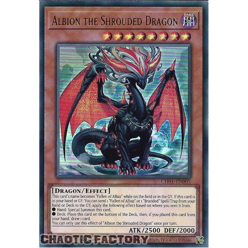 CH01-EN005 Albion the Shrouded Dragon Ultra Rare 1st Edition NM