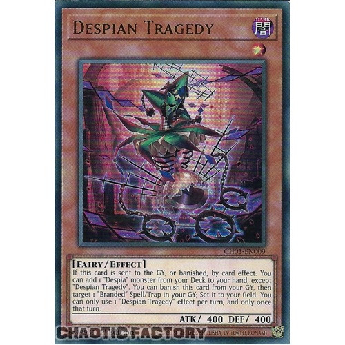 CH01-EN009 Despian Tragedy Ultra Rare 1st Edition NM