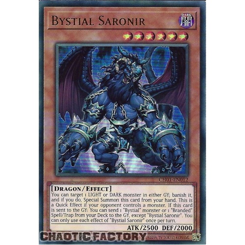 CH01-EN012 Bystial Saronir Ultra Rare 1st Edition NM